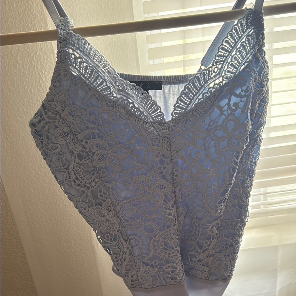 Elegant Lace Camisole in Light Blue